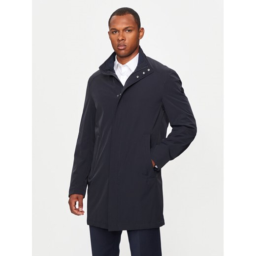 JOOP! Płaszcz przejściowy 232Tyrens 30040620 Niebieski Regular Fit ze sklepu MODIVO w kategorii Płaszcze męskie - zdjęcie 182609797