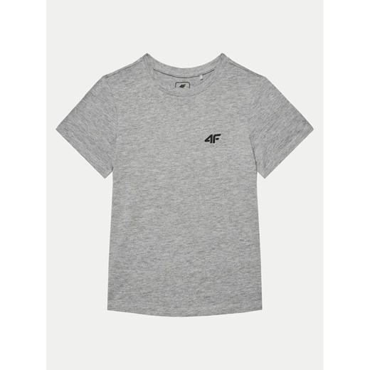 4F T-Shirt 4FJWMM00TTSHM1626 Szary Regular Fit ze sklepu MODIVO w kategorii T-shirty chłopięce - zdjęcie 182609828