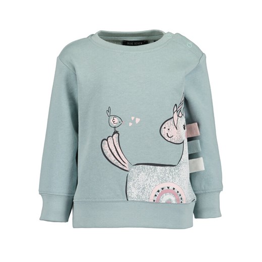 Blue Seven Bluza 957070 X Zielony Regular Fit ze sklepu MODIVO w kategorii Bluzy dziewczęce - zdjęcie 182609829