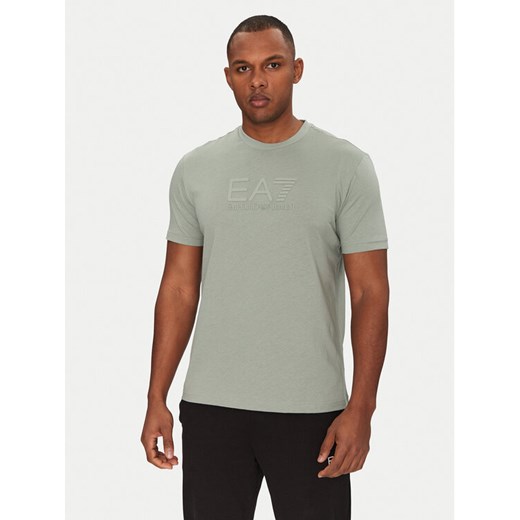 EA7 Emporio Armani T-Shirt 7M000224 AF10375 U9024 Zielony Regular Fit ze sklepu MODIVO w kategorii T-shirty męskie - zdjęcie 182609919