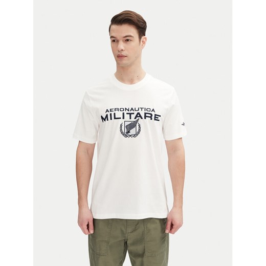 Aeronautica Militare T-Shirt 251TS2379J674 Biały Regular Fit ze sklepu MODIVO w kategorii T-shirty męskie - zdjęcie 182609929