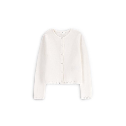 Coccodrillo Kardigan WC5172201EJG Écru Regular Fit ze sklepu MODIVO w kategorii Swetry dziewczęce - zdjęcie 182609968