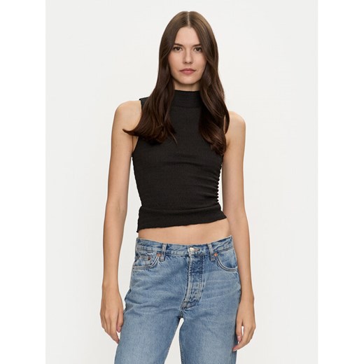 Brave Soul Bluzka LV-272CHASEBLK Czarny Slim Fit ze sklepu MODIVO w kategorii Bluzki damskie - zdjęcie 182609986