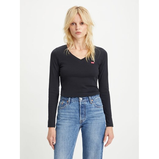 Levi's® T-Shirt Baby Tee A48910000 Czarny Slim Fit ze sklepu MODIVO w kategorii Bluzki damskie - zdjęcie 182610007