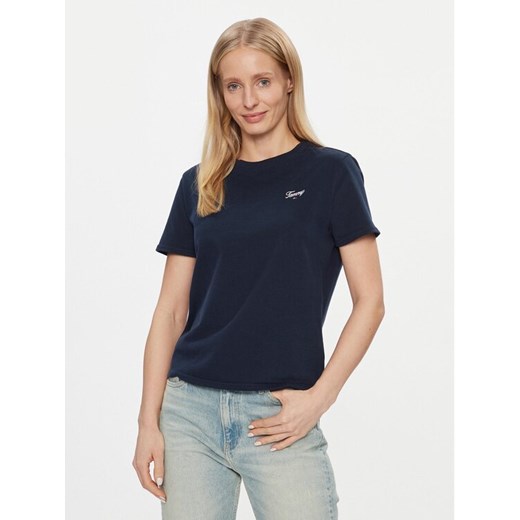 Tommy Jeans T-Shirt Script DW0DW17367 Niebieski Regular Fit Tommy Jeans M MODIVO
