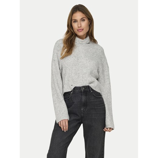 ONLY Golf Melanie 15321177 Szary Regular Fit ze sklepu MODIVO w kategorii Swetry damskie - zdjęcie 182610058