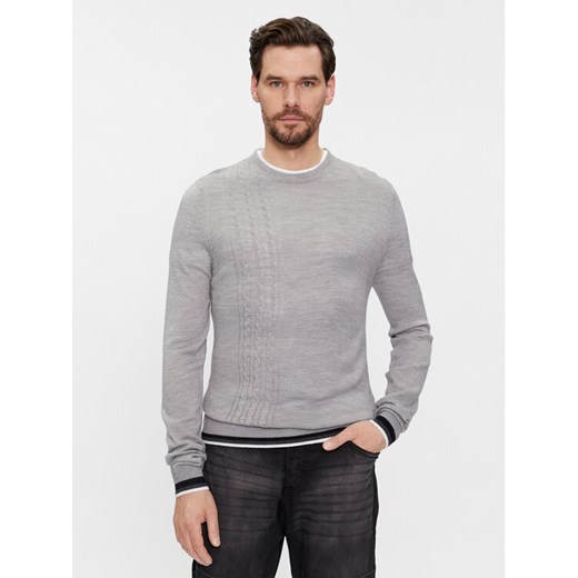 Brave Soul Sweter MK-248BERTRAM1 Szary Regular Fit ze sklepu MODIVO w kategorii Swetry męskie - zdjęcie 182610066