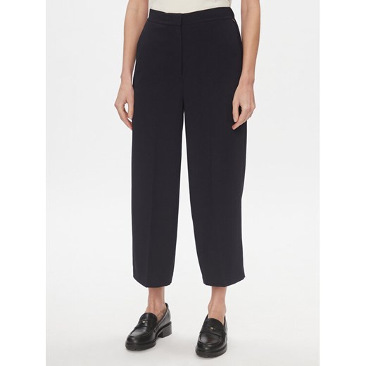 Tommy Hilfiger Spodnie materiałowe WW0WW41908 Granatowy Wide Leg ze sklepu MODIVO w kategorii Spodnie damskie - zdjęcie 182610079