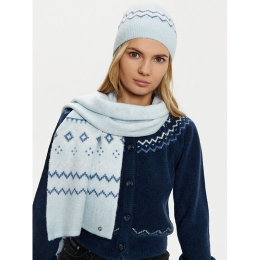 Guess Komplet czapka i komin W5PZ18 Z3LQ0 Niebieski Regular Fit ze sklepu MODIVO w kategorii Komplety czapka i szalik damskie - zdjęcie 182610128
