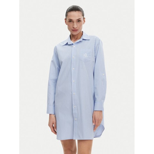 LAUREN RALPH LAUREN Koszula nocna ILN32315 Niebieski Relaxed Fit ze sklepu MODIVO w kategorii Koszule nocne - zdjęcie 182610219