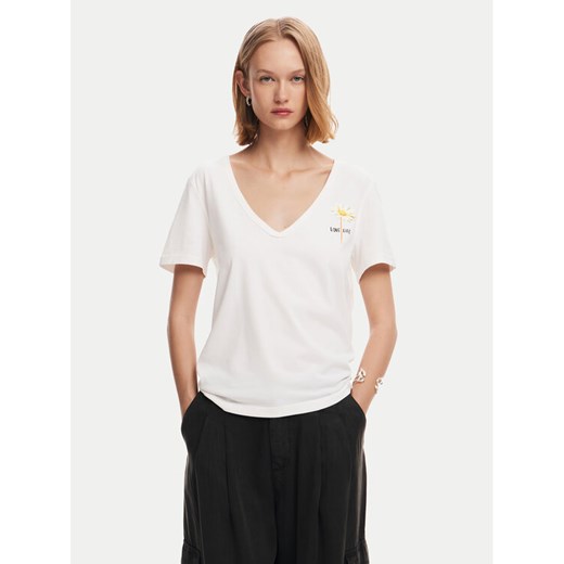 Desigual T-Shirt Vini 24WWTK41 Biały Regular Fit ze sklepu MODIVO w kategorii Bluzki damskie - zdjęcie 182610258