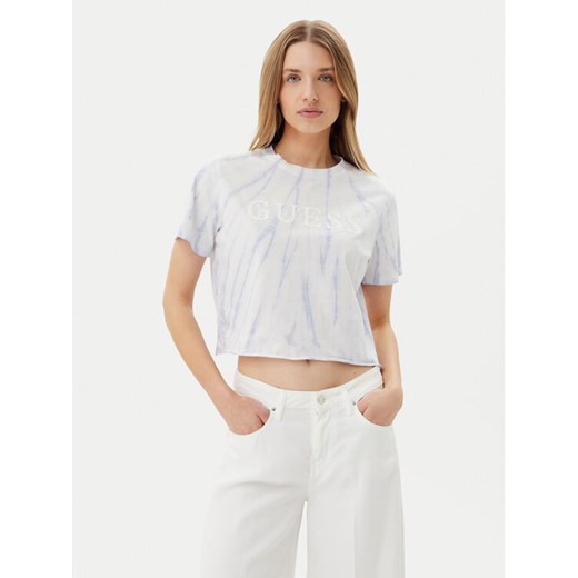 Guess T-Shirt V5GI19 I3Z14 Fioletowy Regular Fit ze sklepu MODIVO w kategorii Bluzki damskie - zdjęcie 182610397