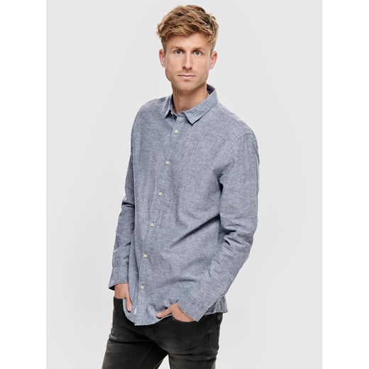 Only & Sons Koszula Caiden 22012321 Niebieski Slim Fit ze sklepu MODIVO w kategorii Koszule męskie - zdjęcie 182610439