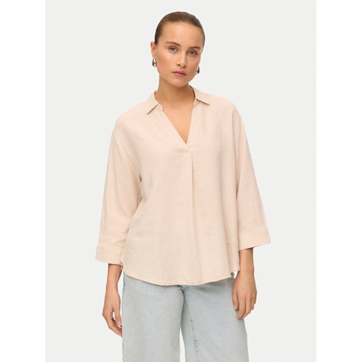 Vero Moda Bluzka Linn 10310759 Beżowy Loose Fit ze sklepu MODIVO w kategorii Bluzki damskie - zdjęcie 182610447