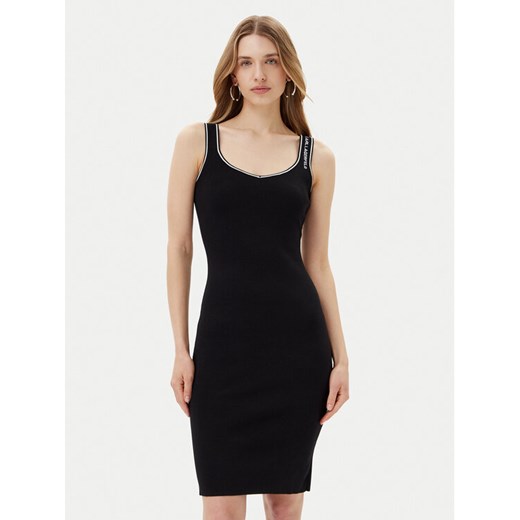 KARL LAGERFELD Sukienka codzienna A2W13018 Czarny Slim Fit ze sklepu MODIVO w kategorii Sukienki - zdjęcie 182610619