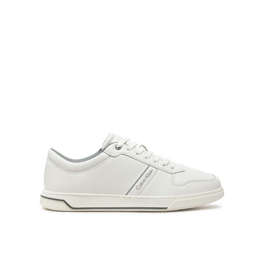 Calvin Klein Sneakersy Low Top Lace Up Logo HM0HM01491 Biały ze sklepu MODIVO w kategorii Buty sportowe męskie - zdjęcie 182610665