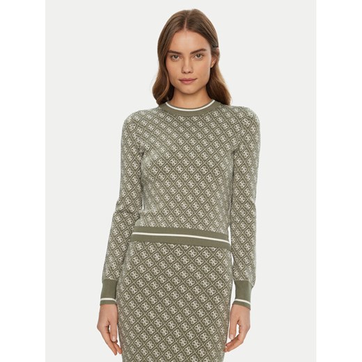 Guess Sweter W4BR21 Z37K0 Zielony Regular Fit ze sklepu MODIVO w kategorii Swetry damskie - zdjęcie 182610706