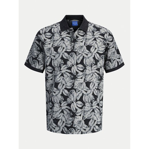 Jack&Jones Polo Split 12272985 Czarny Regular Fit ze sklepu MODIVO w kategorii T-shirty męskie - zdjęcie 182610766