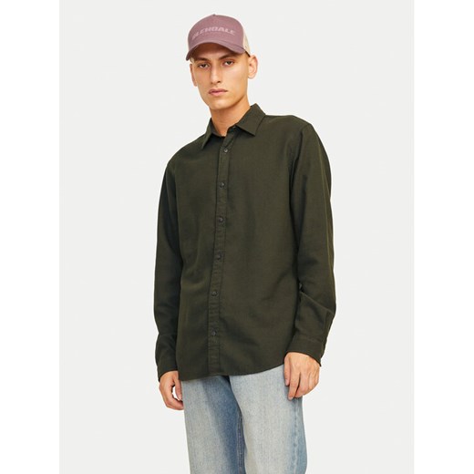 Jack&Jones Koszula Joshua 12258429 Zielony Slim Fit ze sklepu MODIVO w kategorii Koszule męskie - zdjęcie 182610836