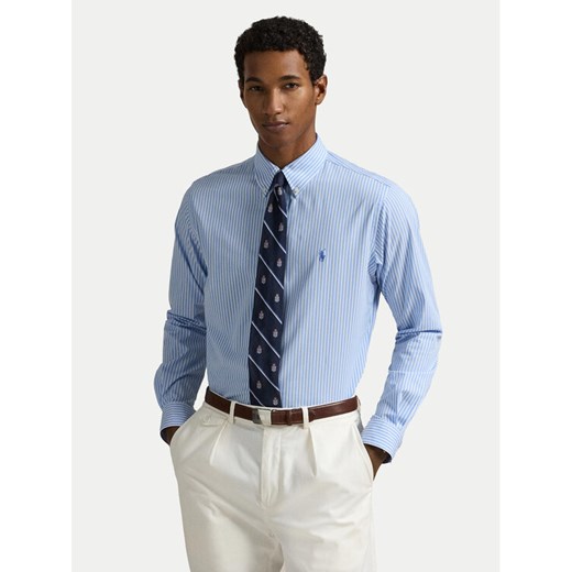 Polo Ralph Lauren Koszula 710929344018 Błękitny Slim Fit ze sklepu MODIVO w kategorii Koszule męskie - zdjęcie 182610846