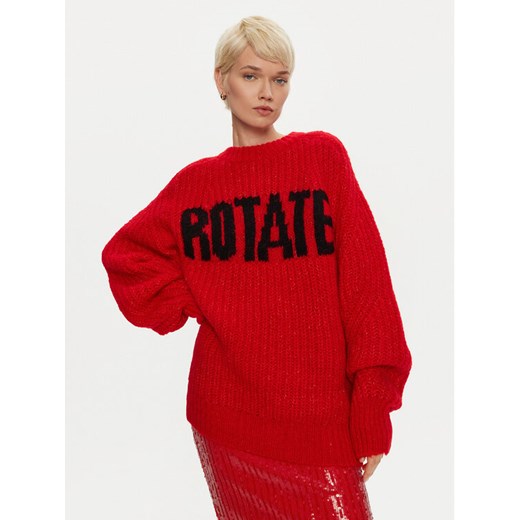 ROTATE Sweter Brandy 1137491292 Czerwony Loose Fit ze sklepu MODIVO w kategorii Swetry damskie - zdjęcie 182610857