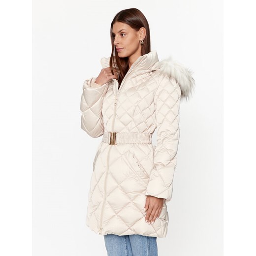 Guess Płaszcz zimowy W3BL36 WEX52 Beżowy Regular Fit ze sklepu MODIVO w kategorii Płaszcze damskie - zdjęcie 182610897