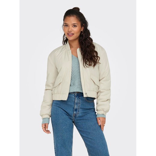 JDY Kurtka bomber Dixie 15317122 Beżowy Regular Fit ze sklepu MODIVO w kategorii Kurtki damskie - zdjęcie 182610949