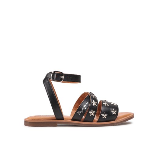 Pepe Jeans Sandały Irma Studs PGS90176 Czarny ze sklepu MODIVO w kategorii Sandały dziecięce - zdjęcie 182610987