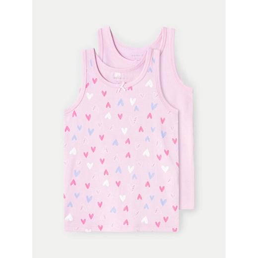 NAME IT Komplet 2 topów 13227051 Różowy Regular Fit ze sklepu MODIVO w kategorii Bluzki dziewczęce - zdjęcie 182611008