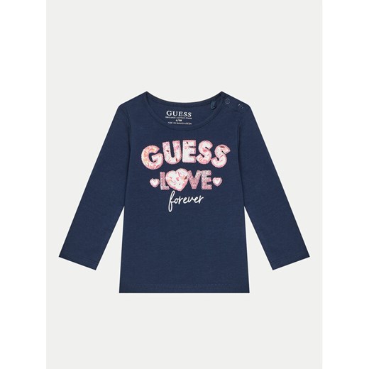 Guess Bluzka K4BI16 J1314 Granatowy Regular Fit ze sklepu MODIVO w kategorii T-shirty chłopięce - zdjęcie 182611028