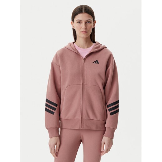 adidas Bluza Future Icons 3-Stripes JE0177 Różowy Regular Fit ze sklepu MODIVO w kategorii Bluzy damskie - zdjęcie 182611096