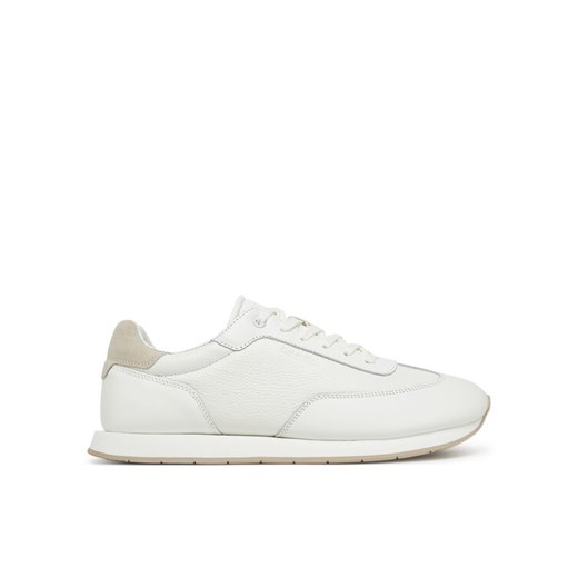 Calvin Klein Sneakersy Low Top Lace Up Tmbl Lth HM0HM01804 Biały ze sklepu MODIVO w kategorii Buty sportowe męskie - zdjęcie 182611158