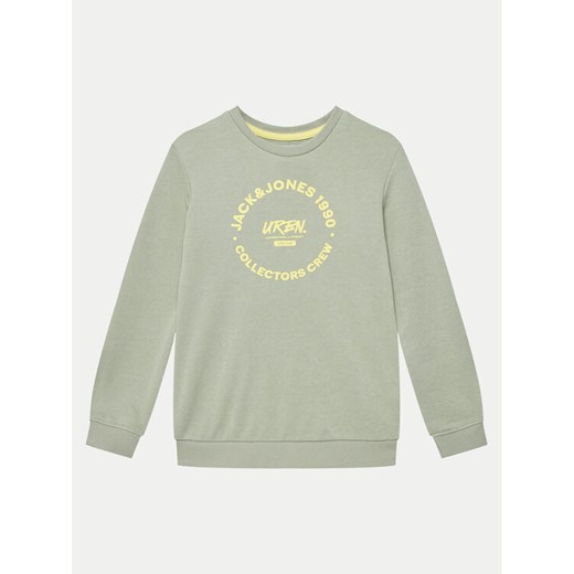 Jack&Jones Junior Bluza 12270178 Zielony Relaxed Fit ze sklepu MODIVO w kategorii Bluzy chłopięce - zdjęcie 182611207