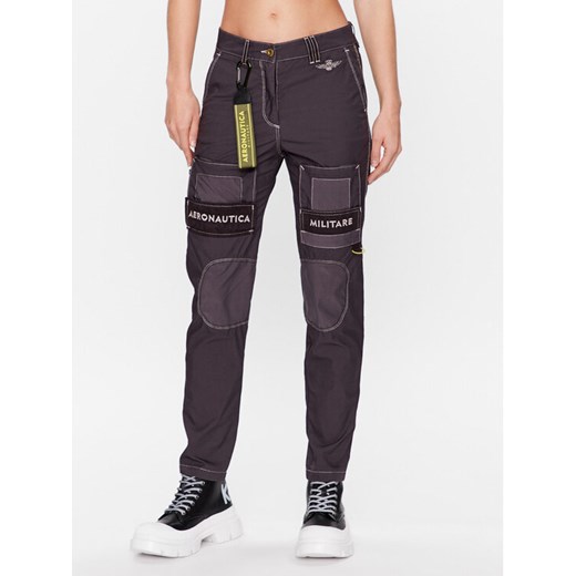 Aeronautica Militare Spodnie materiałowe 231PA1532DCT2987 Szary Regular Fit ze sklepu MODIVO w kategorii Spodnie męskie - zdjęcie 182611238