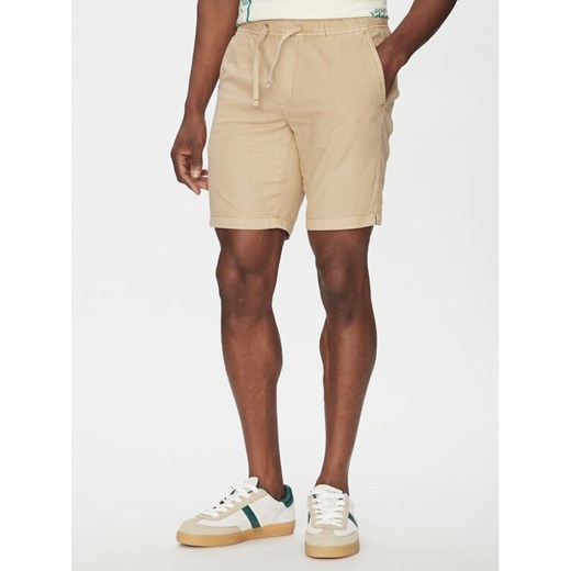 INDICODE Szorty materiałowe Wamo 70-728 Beżowy Slim Fit ze sklepu MODIVO w kategorii Spodenki męskie - zdjęcie 182611286