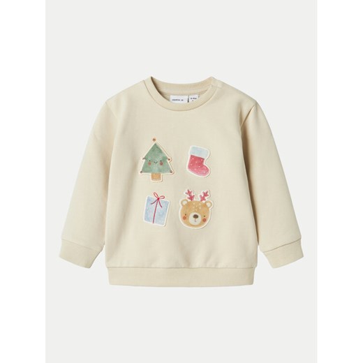 NAME IT Bluza 13234491 Écru Regular Fit ze sklepu MODIVO w kategorii Bluzy dziewczęce - zdjęcie 182611385