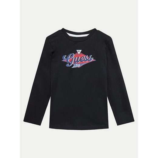 Guess Bluzka L4BI15 I3Z14 Czarny Regular Fit ze sklepu MODIVO w kategorii T-shirty chłopięce - zdjęcie 182611487