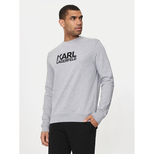 KARL LAGERFELD Bluza 705091 Szary Regular Fit ze sklepu MODIVO w kategorii Bluzy męskie - zdjęcie 182611536