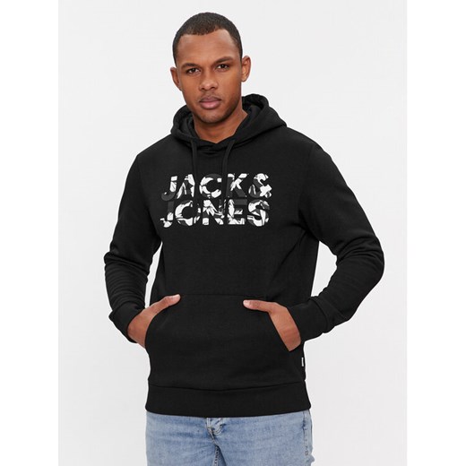 Jack&Jones Bluza Jeff 12250682 Czarny Standard Fit ze sklepu MODIVO w kategorii Bluzy męskie - zdjęcie 182611548