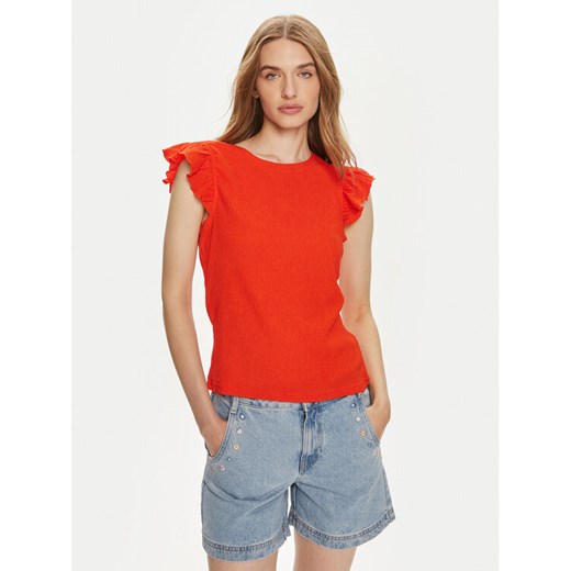 Pieces Bluzka Luna 17147178 Czerwony Regular Fit ze sklepu MODIVO w kategorii Bluzki damskie - zdjęcie 182611555