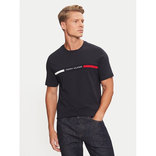Tommy Hilfiger T-Shirt MW0MW36498 Granatowy Regular Fit ze sklepu MODIVO w kategorii T-shirty męskie - zdjęcie 182611569