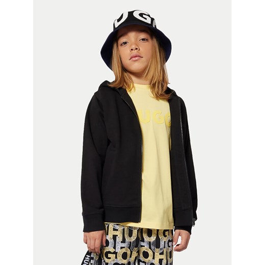 HUGO Bluza G00355 S Czarny Regular Fit ze sklepu MODIVO w kategorii Bluzy dziewczęce - zdjęcie 182611578
