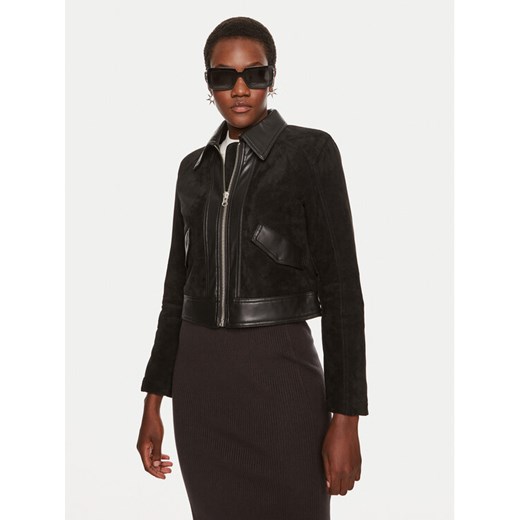 Sisley Kurtka z imitacji skóry 262TLN04J Czarny Regular Fit ze sklepu MODIVO w kategorii Kurtki damskie - zdjęcie 182611595