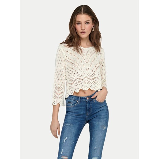JDY Sweter New Sun 15212788 Biały Regular Fit ze sklepu MODIVO w kategorii Swetry damskie - zdjęcie 182611638
