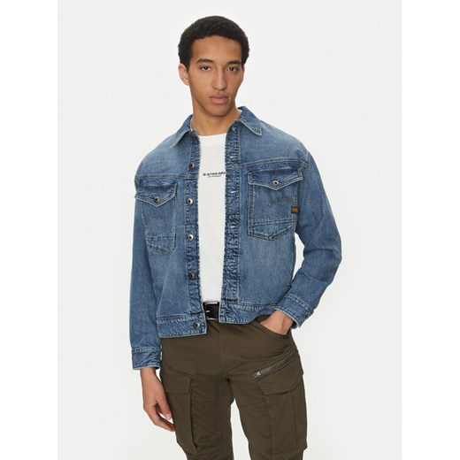 G-Star Raw Kurtka jeansowa Dakota D23593-D536 H152 Niebieski Regular Fit ze sklepu MODIVO w kategorii Kurtki męskie - zdjęcie 182611656