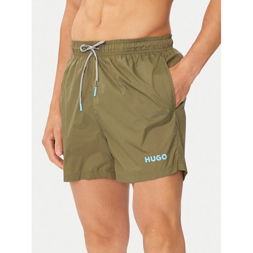 Hugo Szorty kąpielowe Haiti 50469304 Zielony Regular Fit S MODIVO