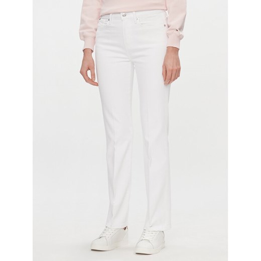 Tommy Hilfiger Jeansy Bootcut WW0WW41304 Biały Regular Fit ze sklepu MODIVO w kategorii Jeansy damskie - zdjęcie 182611715