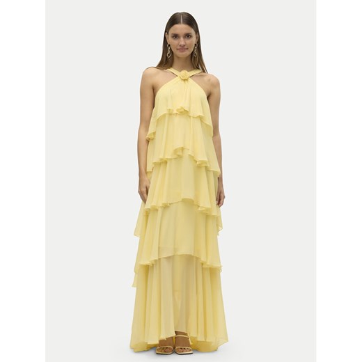 Vero Moda Sukienka wieczorowa Felicia 10295237 Żółty Slim Fit Vero Moda L MODIVO