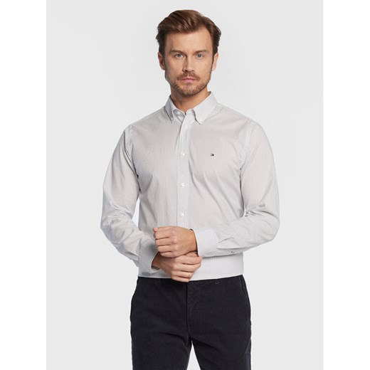 Tommy Hilfiger Koszula Mini Geo MW0MW25036 Biały Regular Fit ze sklepu MODIVO w kategorii Koszule męskie - zdjęcie 182611817