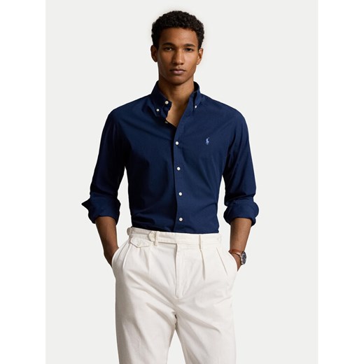 Polo Ralph Lauren Koszula 710928255001 Granatowy Custom Fit ze sklepu MODIVO w kategorii Koszule męskie - zdjęcie 182611846